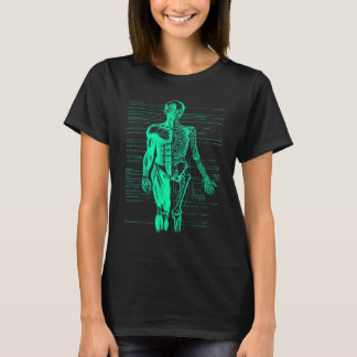 Human Body Anatomy Doctor Nurse Teal Turquoise T-Shirt