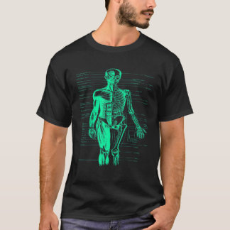 Human Body Anatomy Doctor Nurse Teal Turquoise T-Shirt
