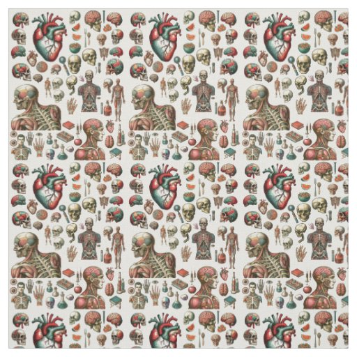 Human Body Anatomy Medical Science art  Fabric