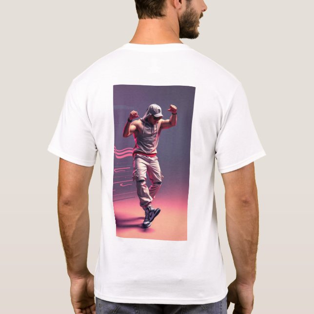 human body dancing in hip hop style T-Shirt (Back)