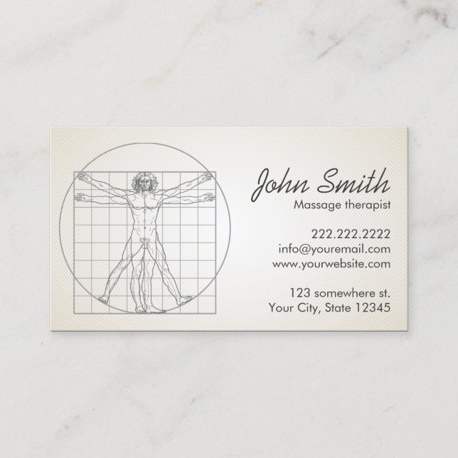 Human Body Massage Therapist Appointment Card (Front)