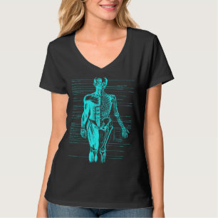 Human Body Muscle Anatomy Doctor Nurse Baby Blue T-Shirt