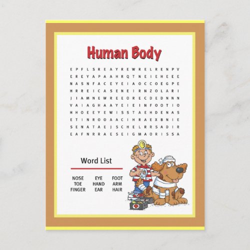 Human Body Postcard
