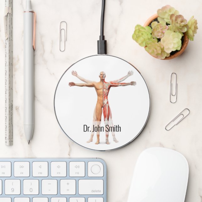 Human Body Skeleton Muscles Medical  Wireless Charger (Desk)