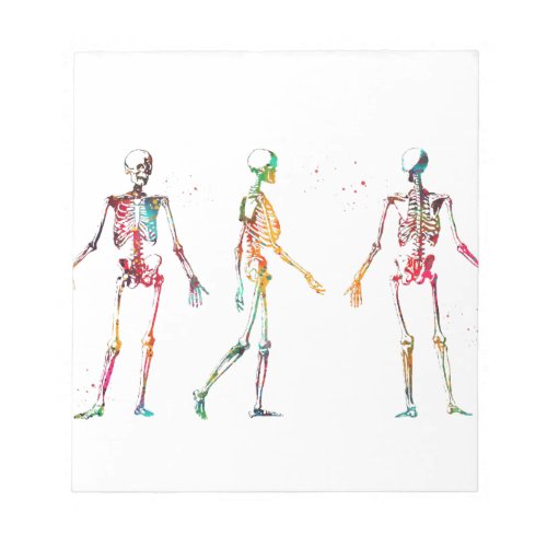 Human Body Skeleton Notepad