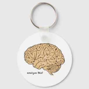 Human Brain: Analyze This! Keychain