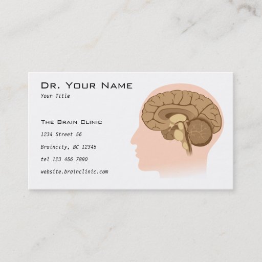 Customizable Human brain anatomy Business Card