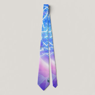 Human brain and puzzle neck tie