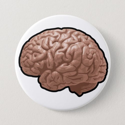 Human Brain Button