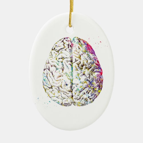 Human Brain Ceramic Ornament