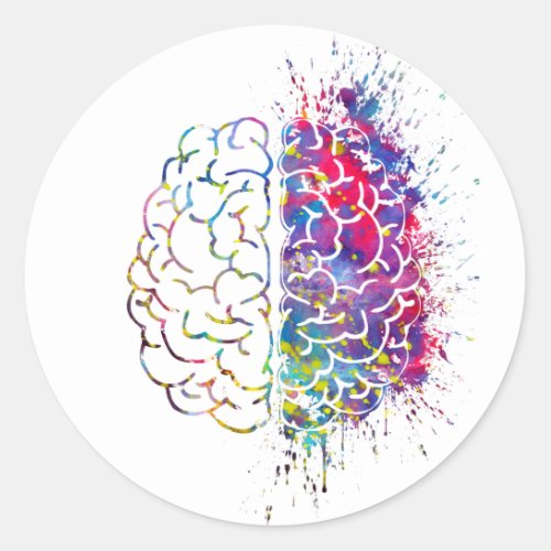 Human Brain Classic Round Sticker