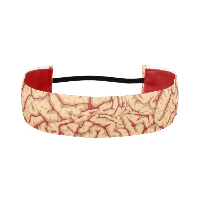 Human Brain | Creepy Brains Galore Funny Halloween Athletic Headband (Front)