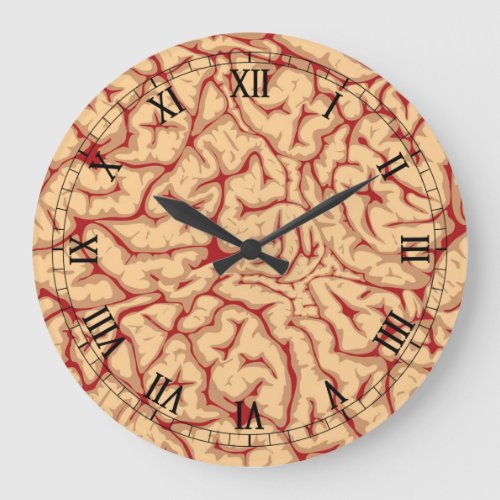 Human Brain  Creepy Brains Galore Funny Halloween Large Clock