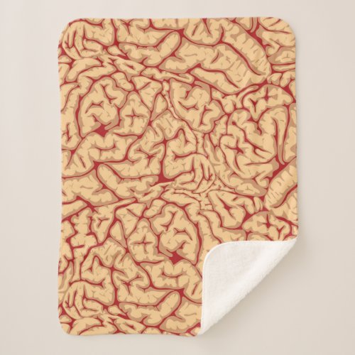 Human Brain  Creepy Brains Galore Funny Halloween Sherpa Blanket