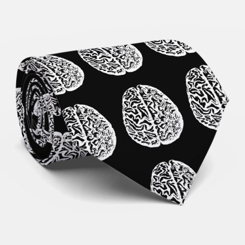 Human Brain Mens Tie on ANY CUSTOM COLOR