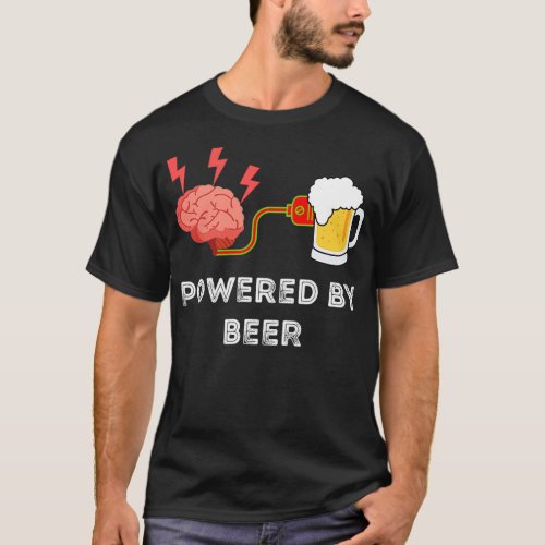 Human Brain Powered By Beer T_Shirt