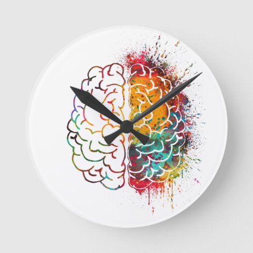 Human Brain Round Clock