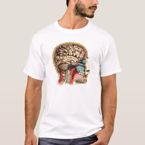 Human Brain Skull Cervical Spine T_Shirt