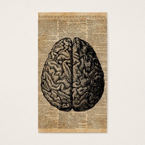 Human Brain Vintage Illustration Dictionary Art