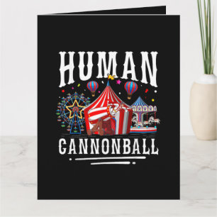 Human Cannonball Circus Carnival Card