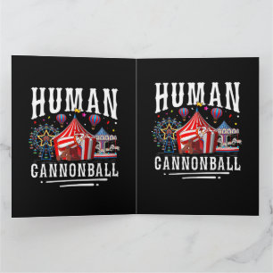 Human Cannonball Circus Carnival Thank You Card