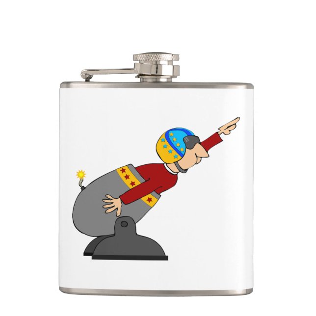 Human Cannonball Flask (Front)