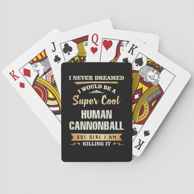 Human Cannonball Funny Novelty Poker Cards (Back)