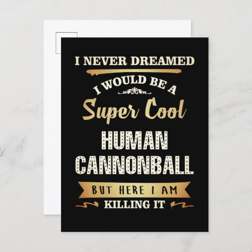 Human Cannonball Funny Novelty Postcard