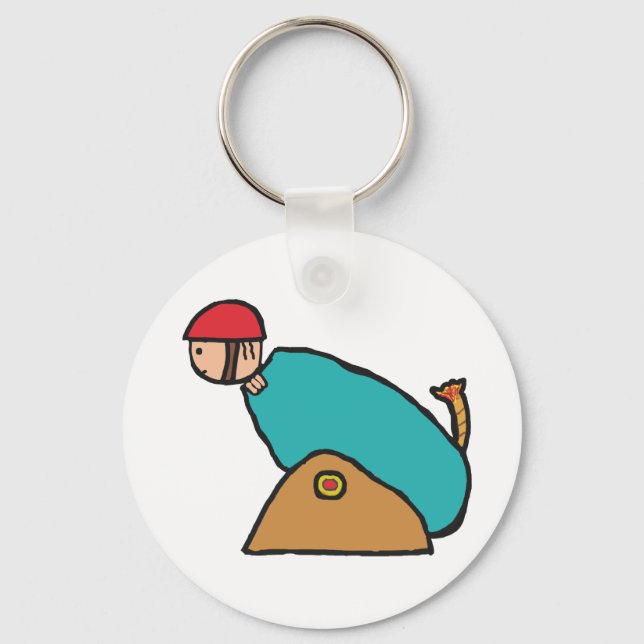 Human Cannonball Keychain (Front)