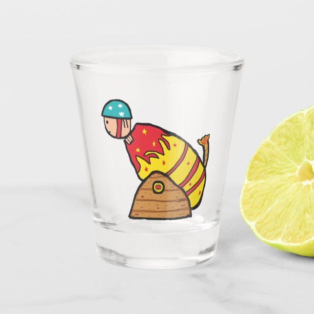 Human Cannonball Shot Glass (Front)