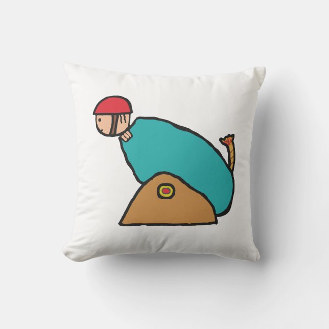 Human Cannonball Throw Pillow (Front)