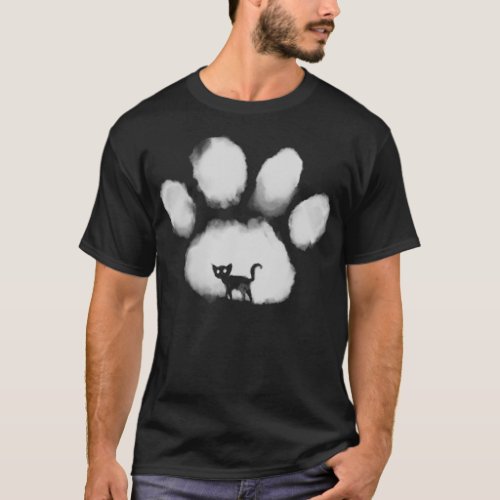 Human Cat Marked T_Shirt