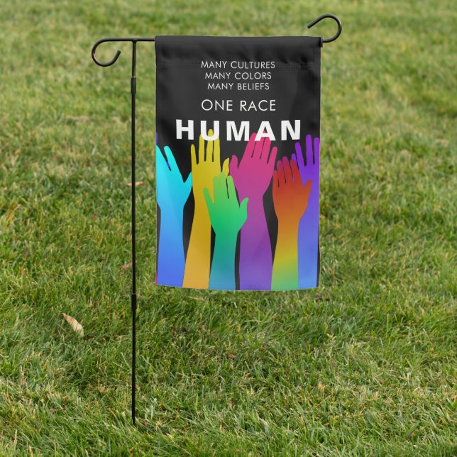 Human | Celebrate Diversity Garden Flag (In SItu)