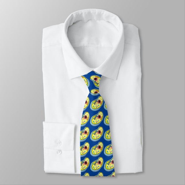 Human Cell Drawing Tie Blue (Tied)