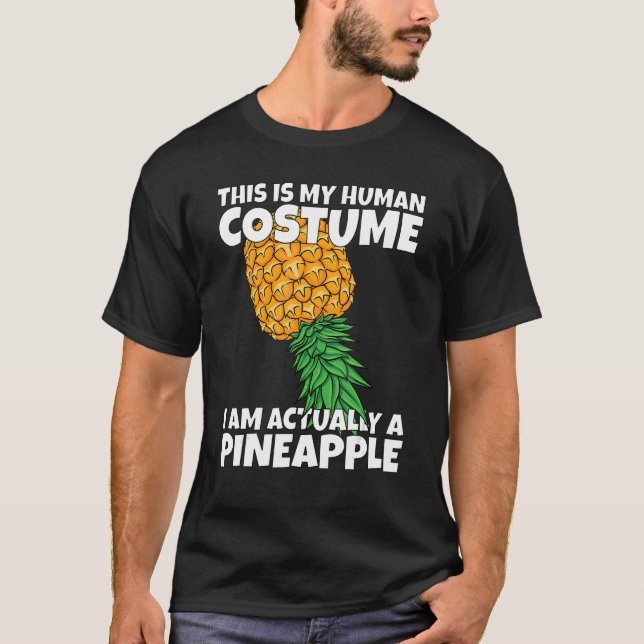 Human Costume Actually A Pineapple Swinger Hallowe T-Shirt (Front)
