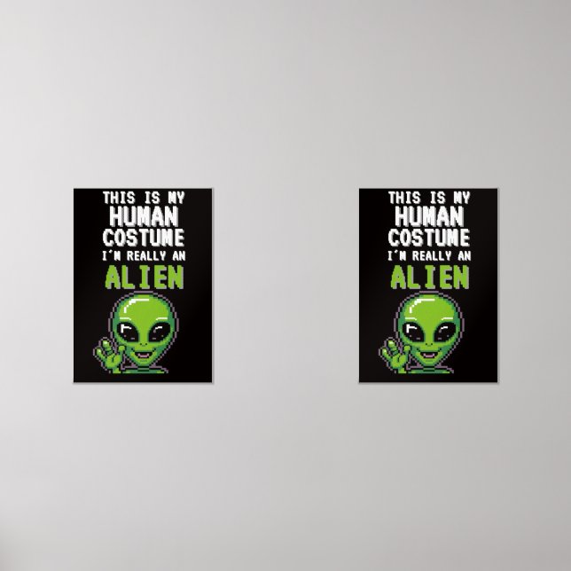 Human Costume Alien – Editable Text Print Set (Front)