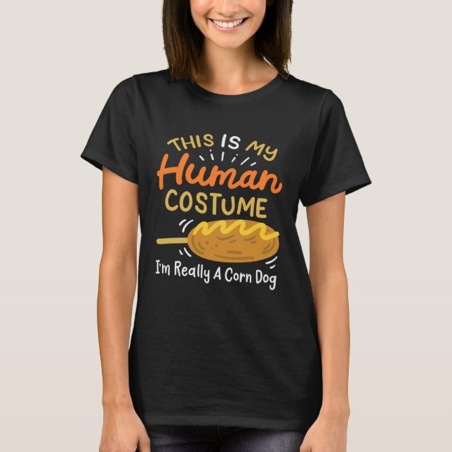 Human Costume Corn Dog T-Shirt (Front)