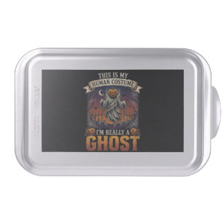 Human Costume Ghost Pumpkin Head Graveyard Spider Cake Pan