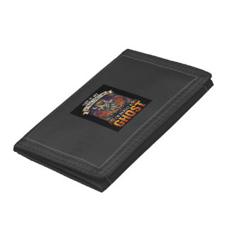 Human Costume Ghost Pumpkin Head Graveyard Spider Tri-fold Wallet