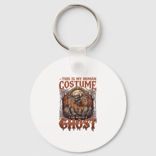 Human Costume Ghost Skeleton Graveyard Moon Hallow Keychain