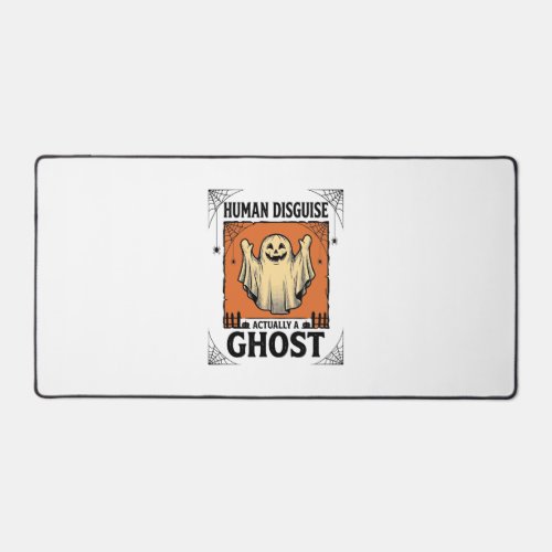 Human Costume Ghost Vintage Halloween Humor_1 Desk Mat