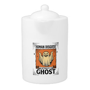 Human Costume Ghost Vintage Halloween Humor_1 Teapot