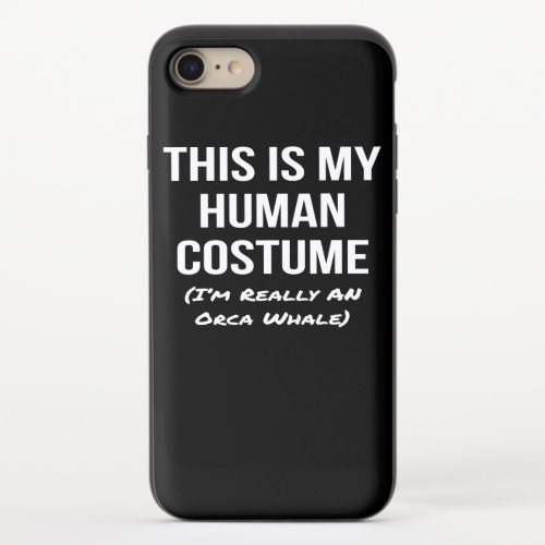 human costume im an orca whale halloween cosplay iPhone 87 slider case