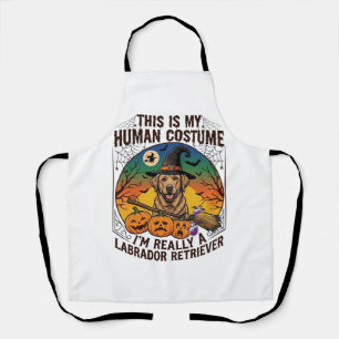 Human Costume Labrador Retriever Halloween Witch H Apron