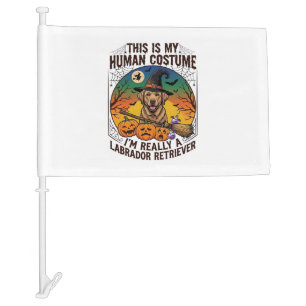 Human Costume Labrador Retriever Halloween Witch H Car Flag