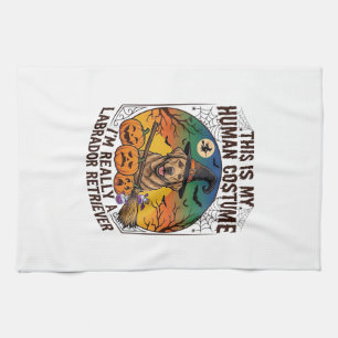 Human Costume Labrador Retriever Halloween Witch H Kitchen Towel