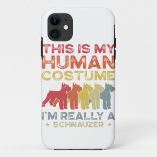 Human Costume Schnauzer Dog Owner Lover iPhone 11 Case