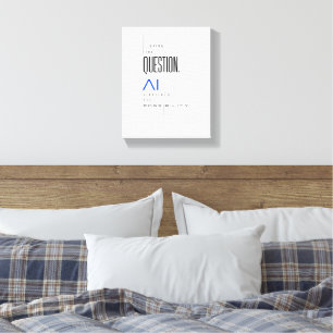 Human Curiosity Meets AI Potential Canvas Print