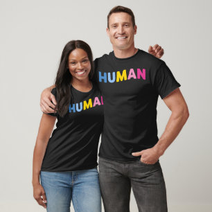 Human (Curved) - Pansexual T-Shirt
