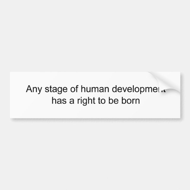 human development rights bumper sticker (Front)